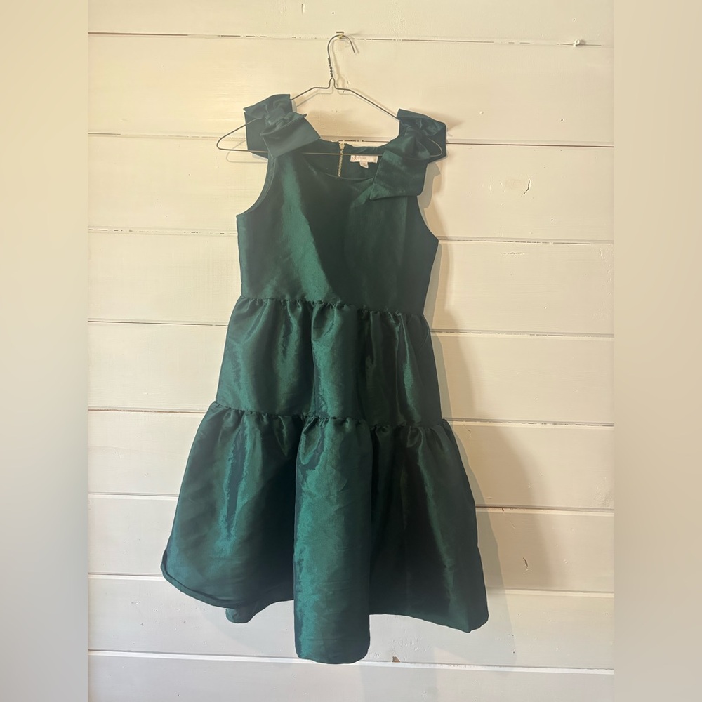 GB Girls Satin Emerald Dress
